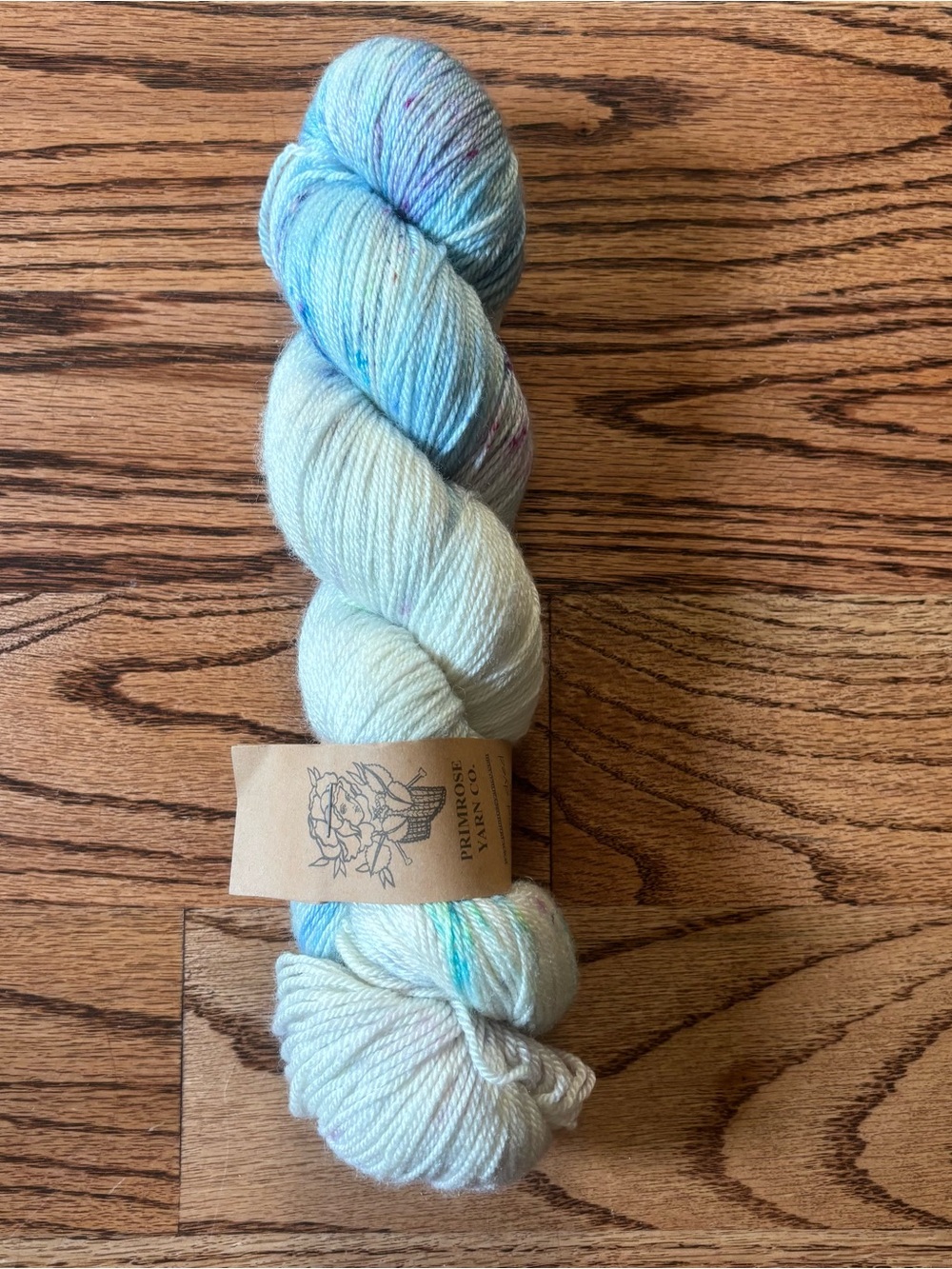 Primrose Yarn Co Chloe Cashmere Wool Silk 3 Ply Sport NWT Cream Blue 430 Yards